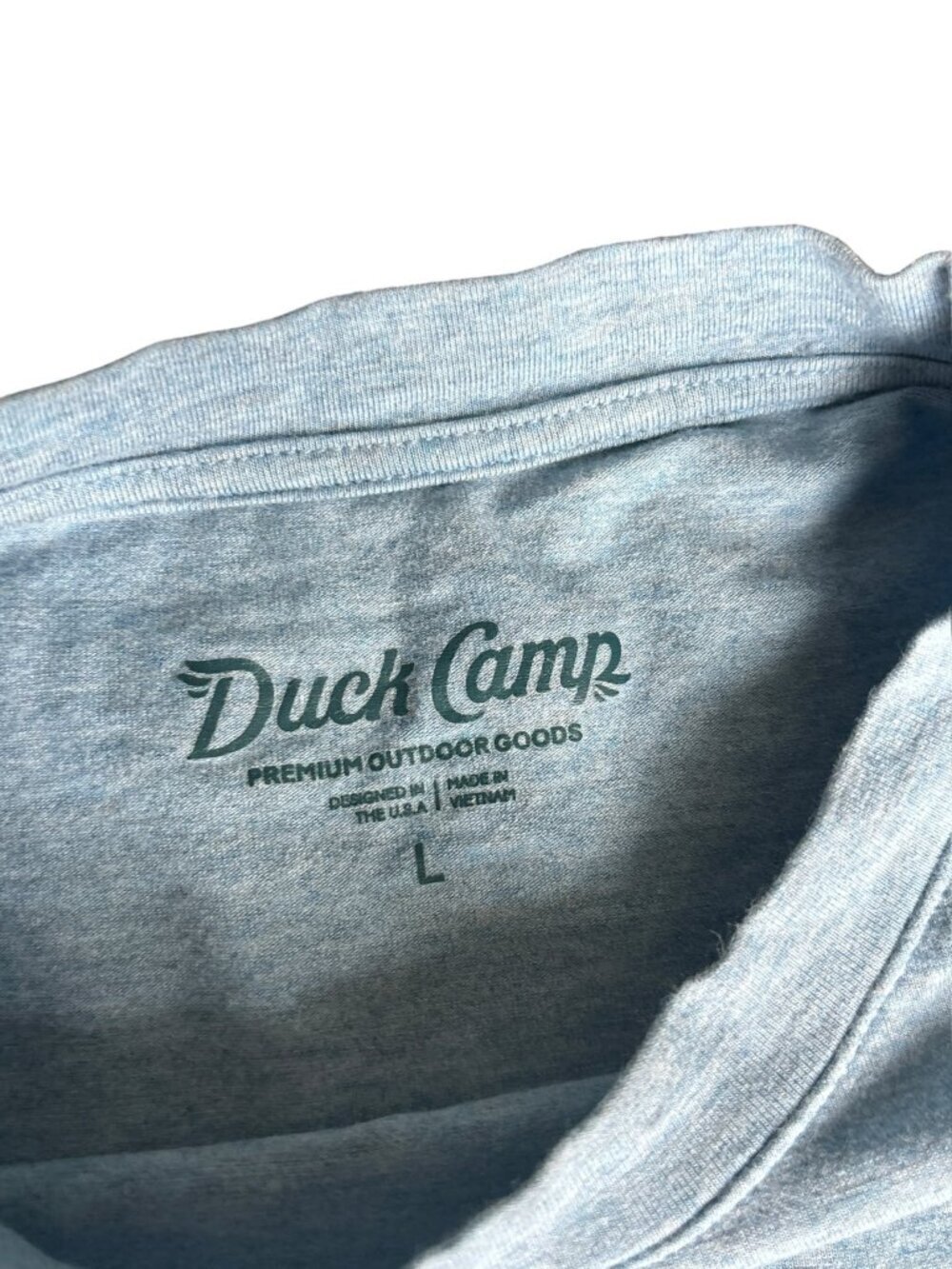 Duck Camp Men's Light Blue Soft T-Shirt - Picture 4 of 6